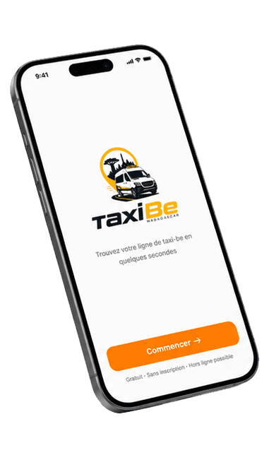 Application TaxiBe sur téléphone